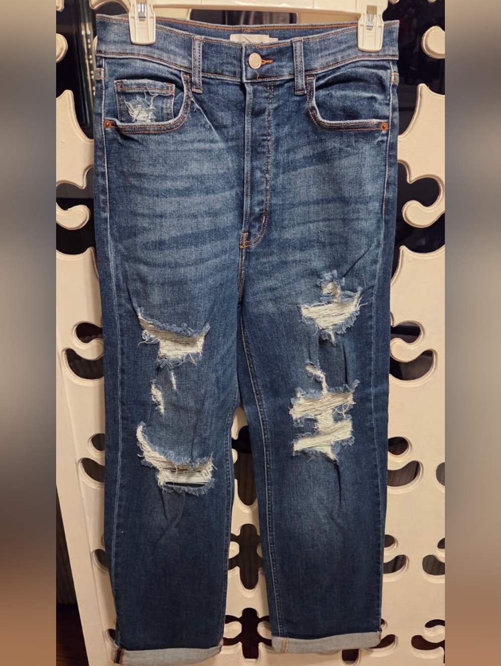 Blue Distressed Women's Jeans - NWOT